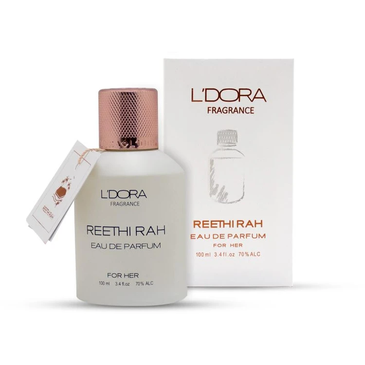 عطر ادوپرفیوم زنانه مدل REETHI RAH برند فرگرنس حجم ۱۰۰ میلی لیتر